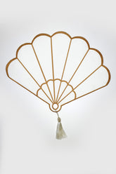 Yelpaze Şeklinde Nakışlı Kumaş Büyük Kokteyl Peçetesi 1 Adet